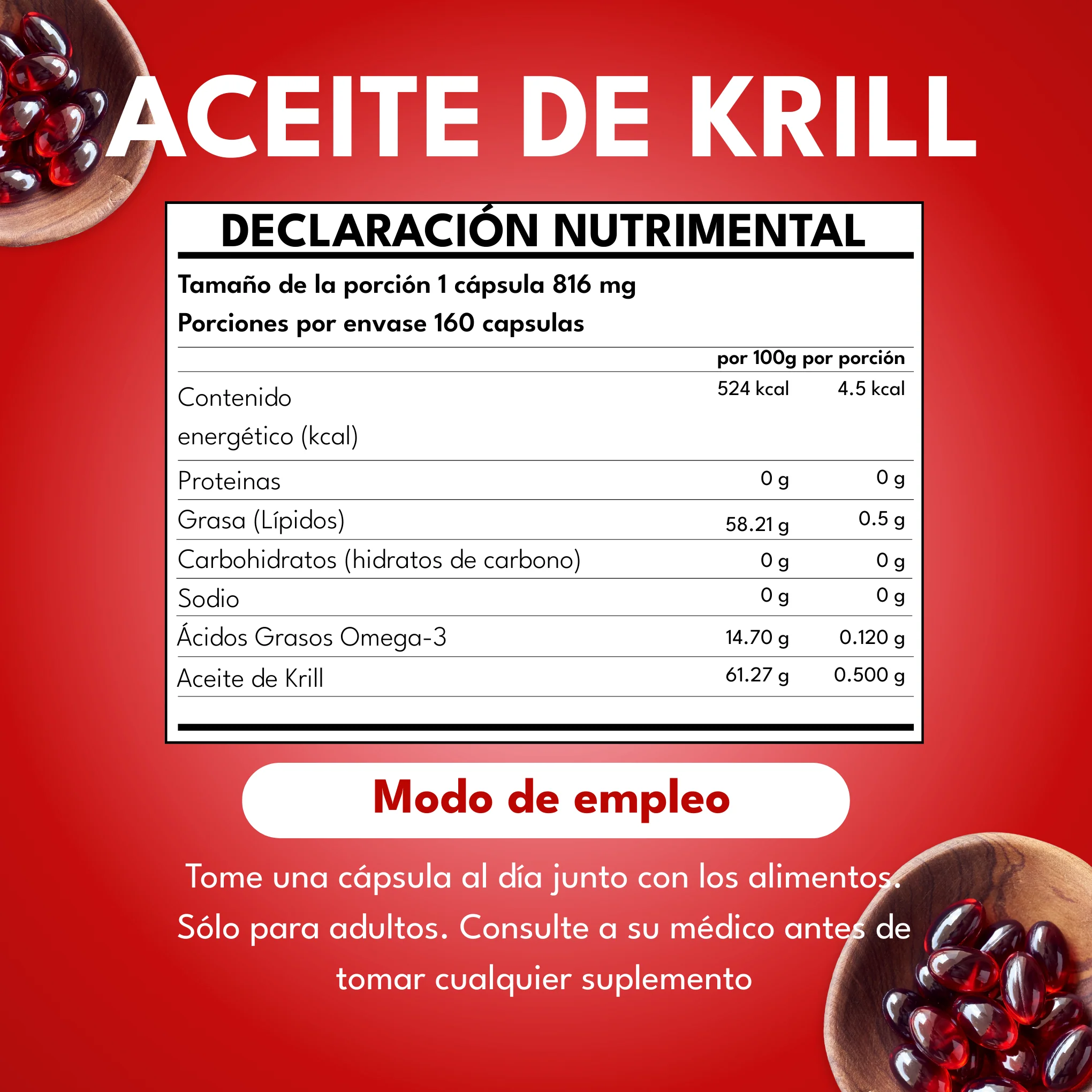 Aceite de Krill 500 mg, 60 Cápsulas - Image 3