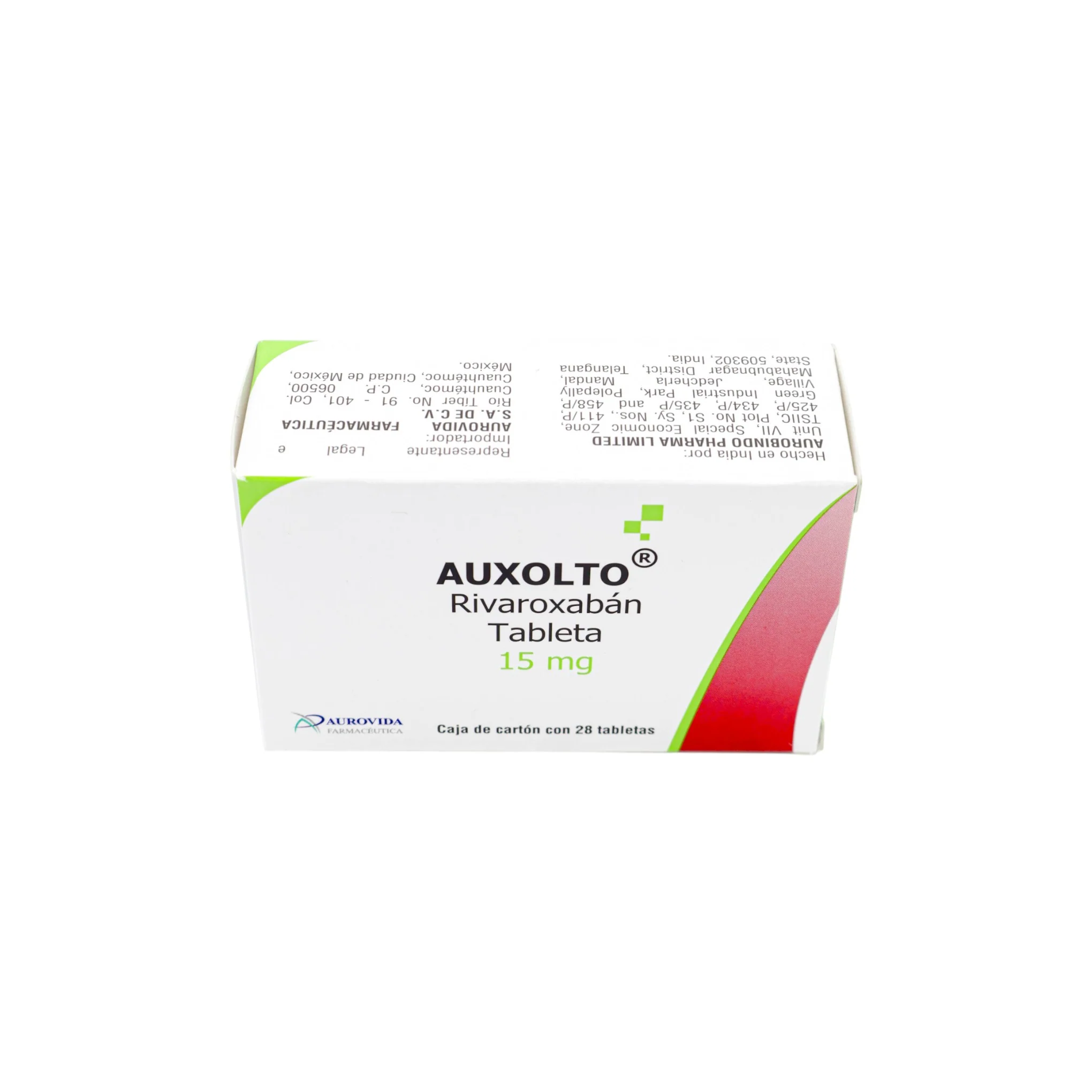Auxolto Rivaroxabán 15 mg, Caja con 28 tabletas - Image 3