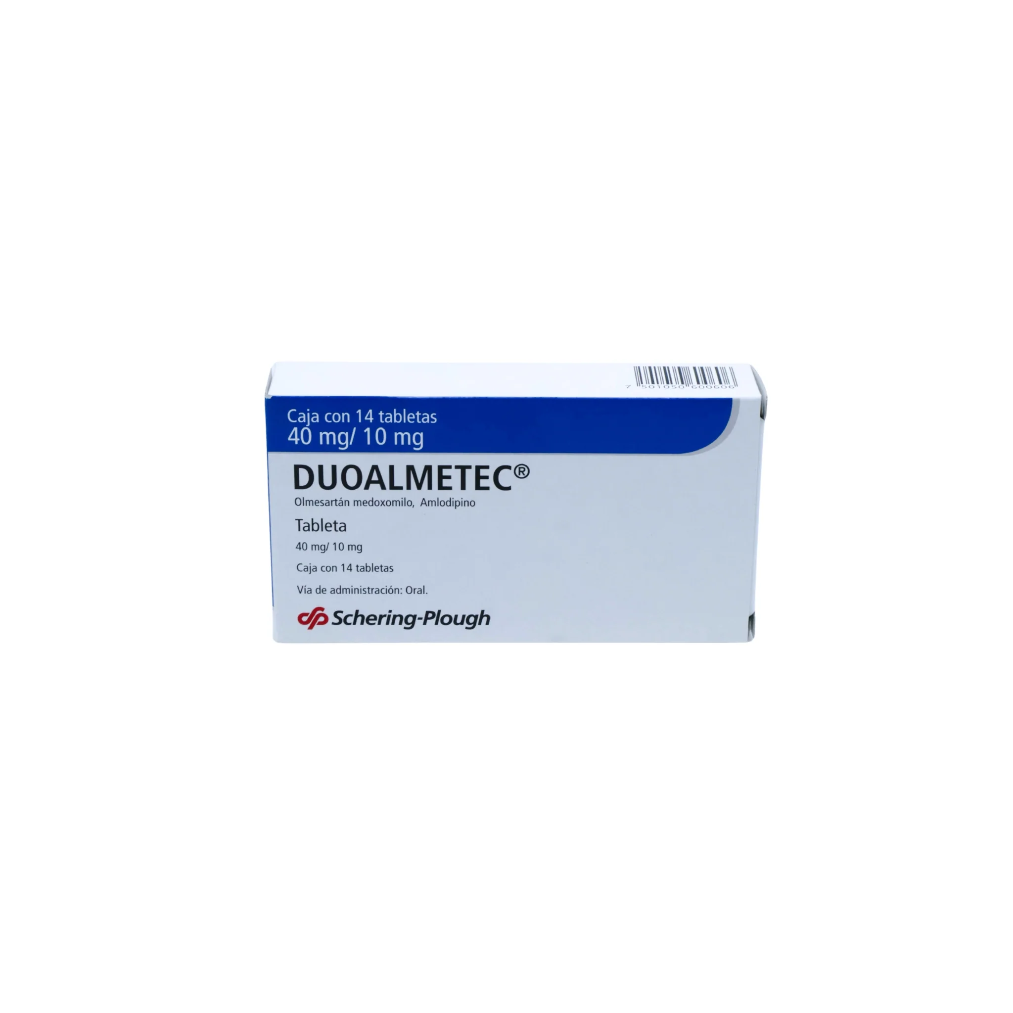 Duoalmetec Olmesartán Medoxomilo / Amlodipino 40 mg / 10 mg, Caja con 14 tabletas - Image 3