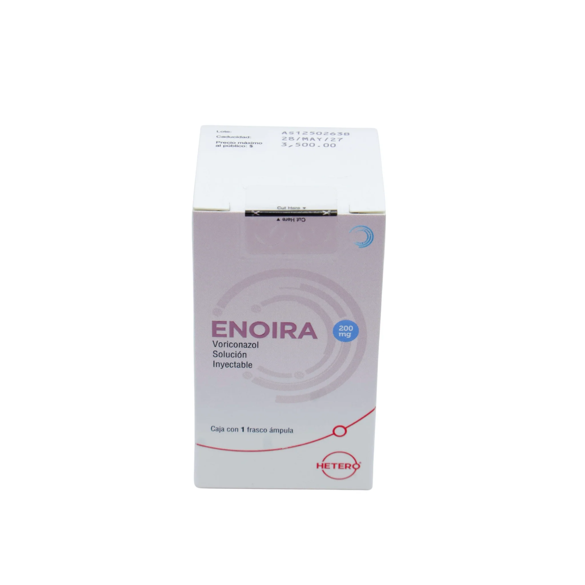 Enoira Voriconazol 200 mg, 1 Frasco Ámpula - Image 3