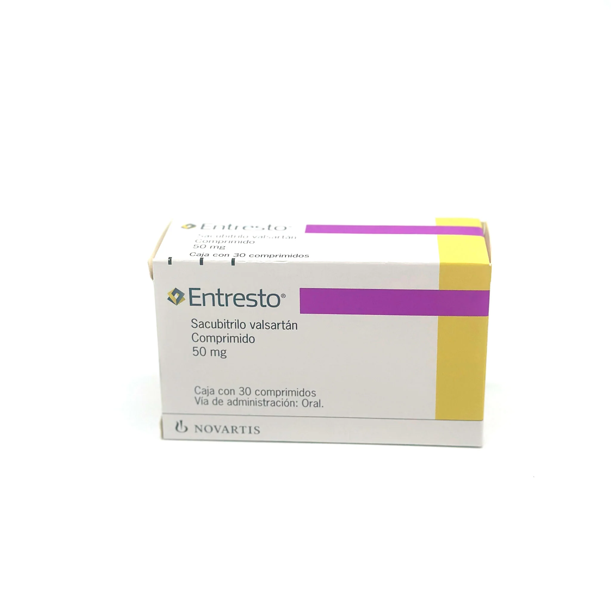Entresto 50 mg Caja C/ 30 comprimidos Sacubitrilo valsartán - Image 3