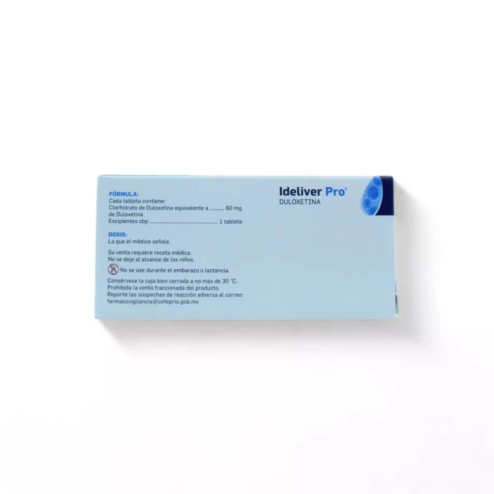 Ideliver Pro Duloxetina de 60 mg Caja C/14 Paquete de 4 - Image 4