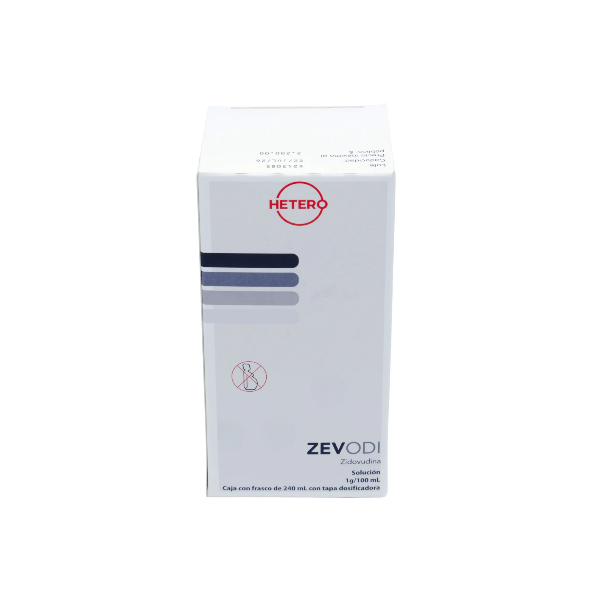 Zevodi Zidovudina 1 mg/100 mL, Caja con frasco de 240 mL con tapa dosificadora - Image 3
